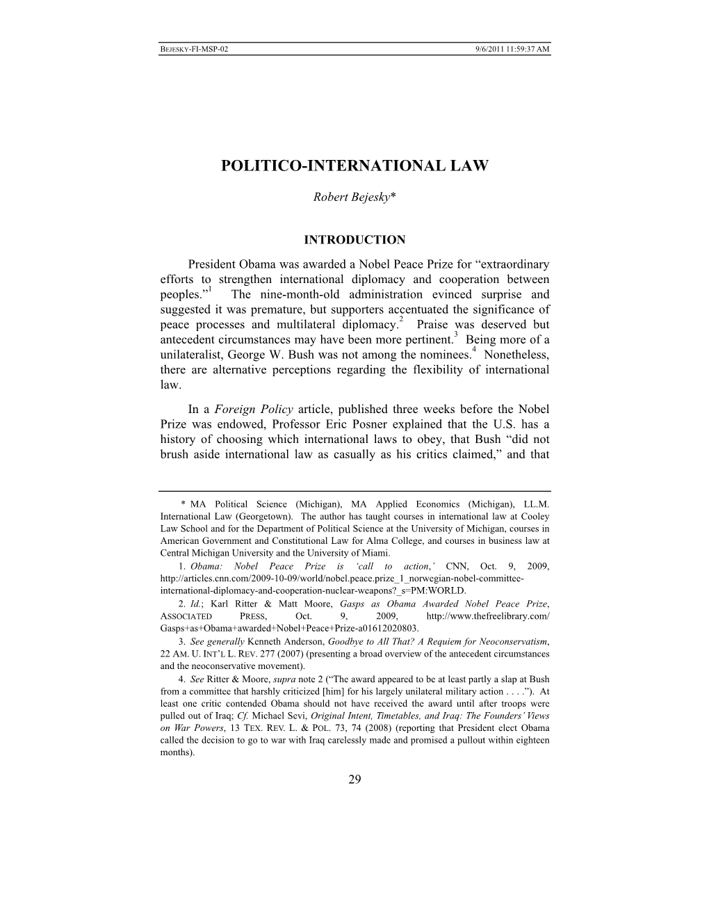 Politico-International Law