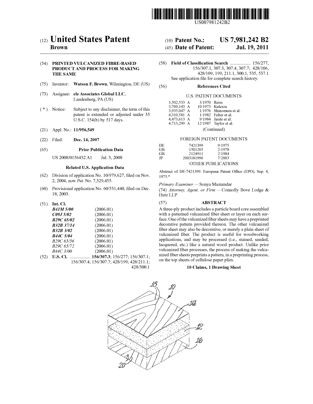 (12) United States Patent (10) Patent No.: US 7,981,242 B2 Brown (45) Date of Patent: Jul