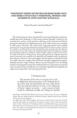 Poisoning, Women and Murder in 19Th Century Australia