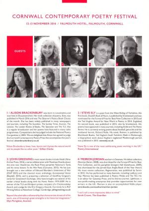 Cornwall Contemporary Poetry Festival