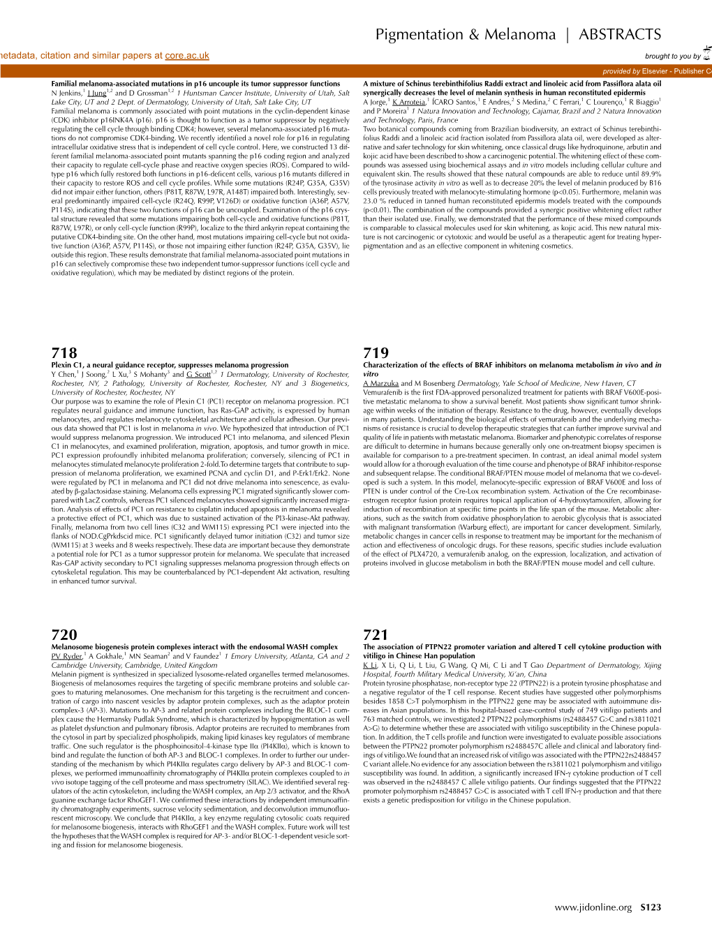 Pigmentation & Melanoma