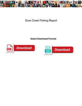 Gore Creek Fishing Report