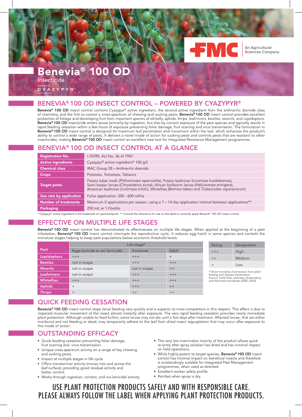 Benevia ® 100 OD Brochure