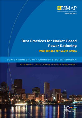 Best Practices for Market-Based Power Rationing Implications for South Africa