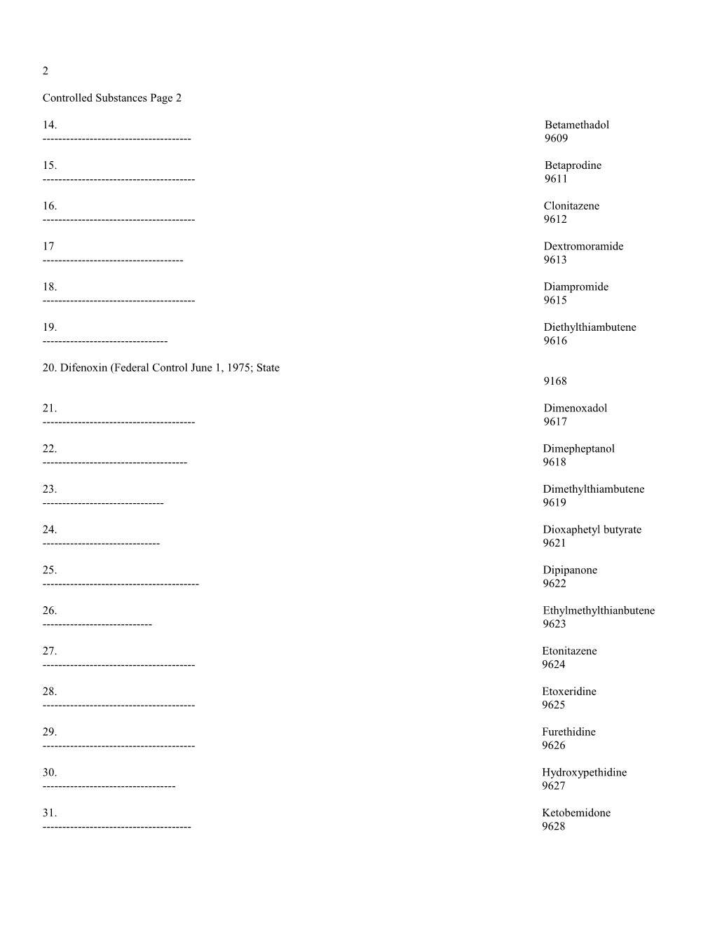 Controlled Substances Page 2