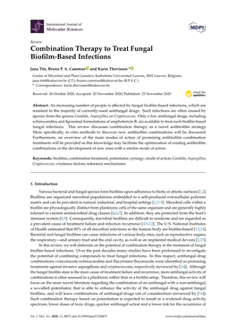 Combination Therapy to Treat Fungal Biofilm-Based Infections