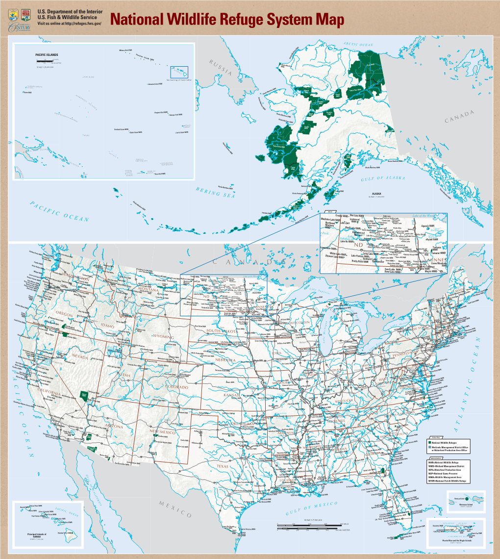 National Wildlife Refuge System Map