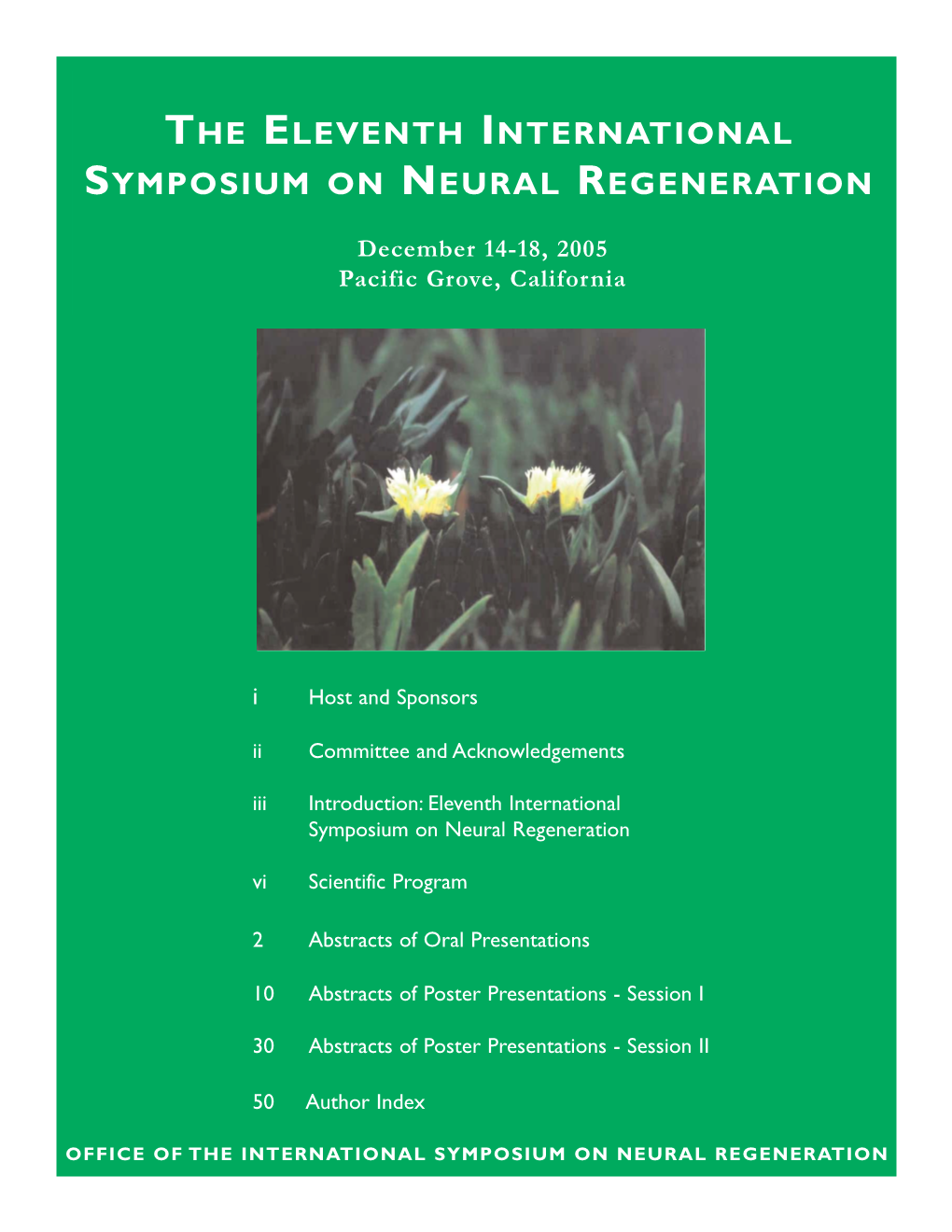 11Th International Symposium on Neural Regeneration