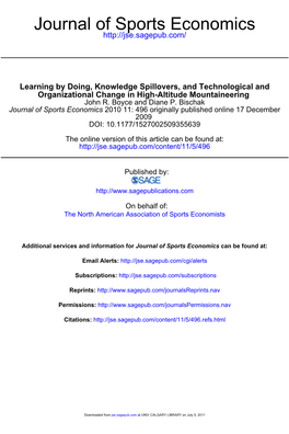 Journal of Sports Economics