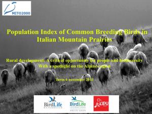 Population Trends of Common Birds in the Italian Alps