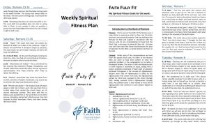 Weekly Spiritual Fitness Plan