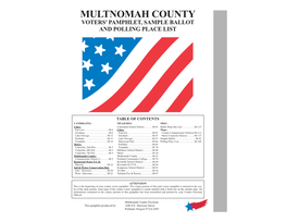 Voters' Pamphlet, Sample Ballot and Polling Place List