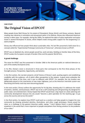 He Original Vision of EPCOT