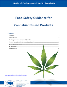 NEHA Food Safety Guidance for Cannabis-Infused Products