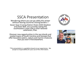 SSCA Presentation