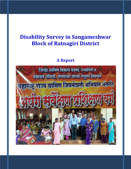 Disability Survey in Sangameshwar Block of Ratnagiri District