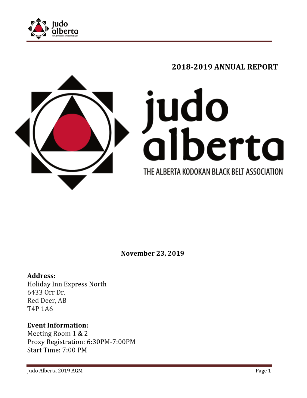 2019 AGM Report