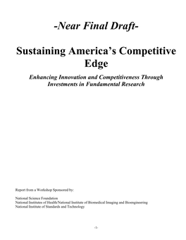 Sustaining America's Competitive Edge