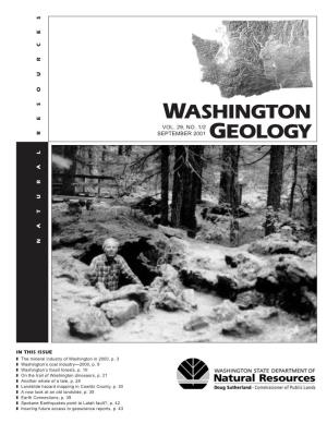 Washington Geology, September 2001