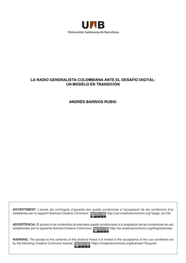 La Radio Generalista Colombiana Ante El Desafío Digital: Un Modelo En Transición