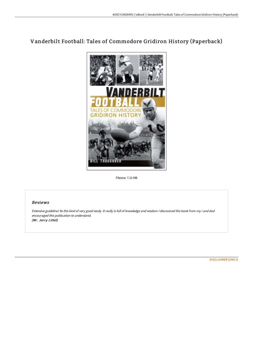 Read Ebook « Vanderbilt Football: Tales of Commodore Gridiron