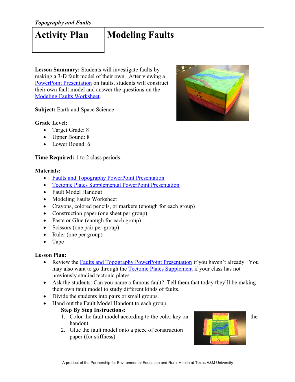 PEER Module Test Template s3