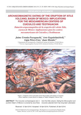 Archaeomagnetic Dating of the Eruption of Xitle Volcano