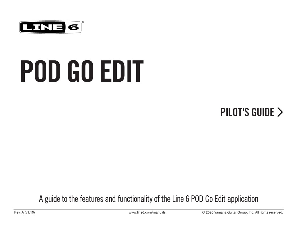 Line 6 POD Go Edit Pilot's Guide