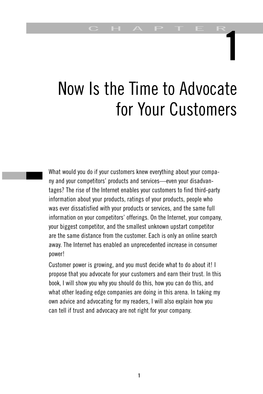 Now Is the Time to Advocate for Your Customers