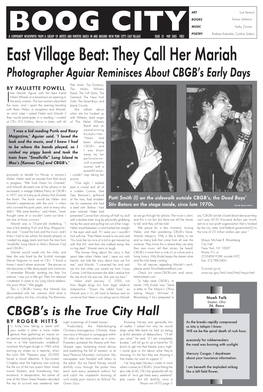 East Village Beat: They Call Her Mariah Photographer Aguiar Reminisces About CBGB’S Early Days