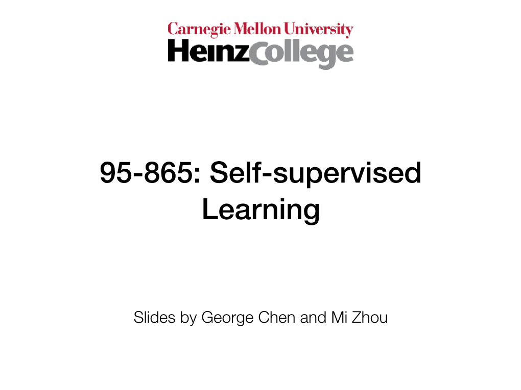 UDA Self-Supervised Learning