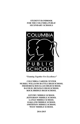 Student Handbook for the Columbia Public Secondary Schools