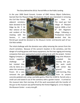 The Story Behind the 30 Lb. Parrott Rifle on the Public Landing in The