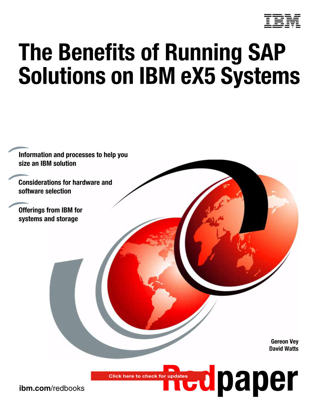 The Benefits of Running SAP Solutions on IBM Ex5 Systems