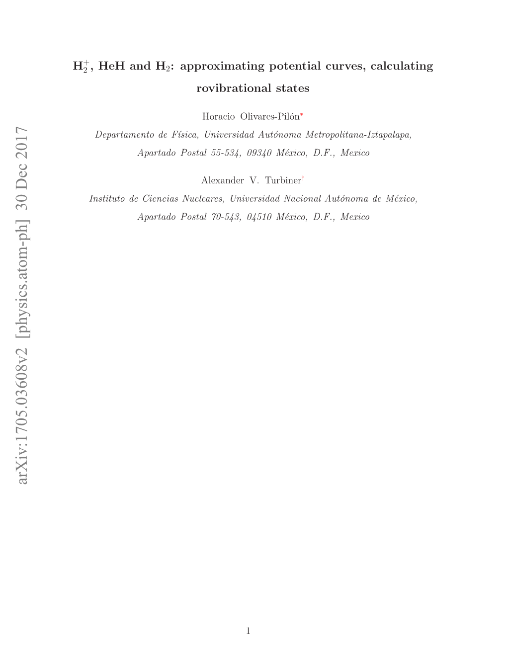 Arxiv:1705.03608V2 [Physics.Atom-Ph] 30 Dec 2017