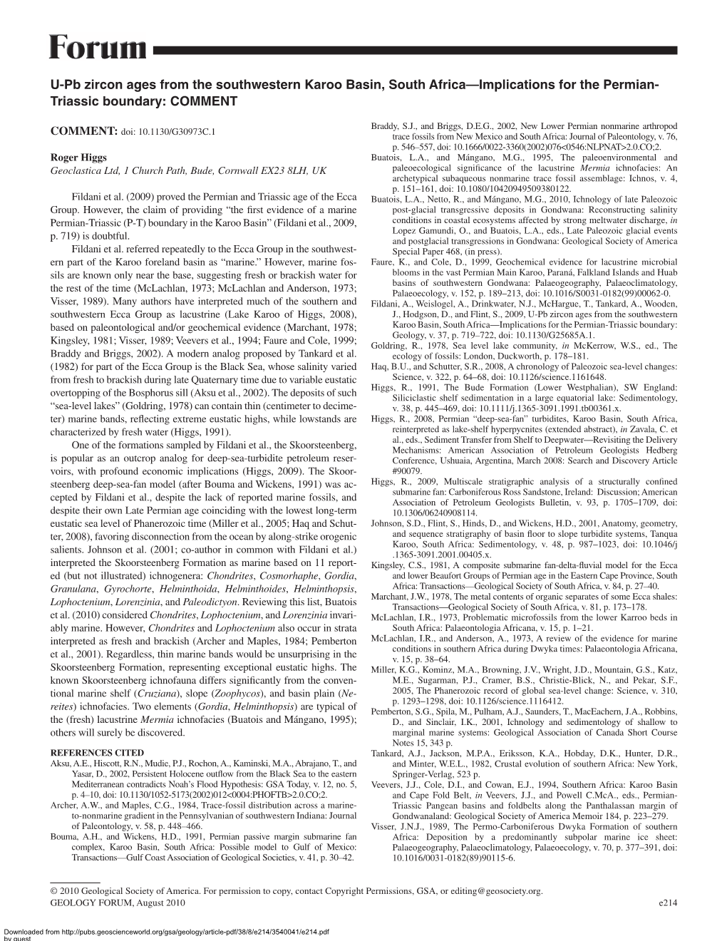 Triassic Boundary: COMMENT