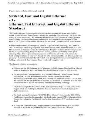 Gigabit Ethernet - CH 3 - Ethernet, Fast Ethernet, and Gigabit Ethern