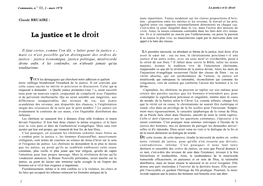 La Justice Et Le Droit