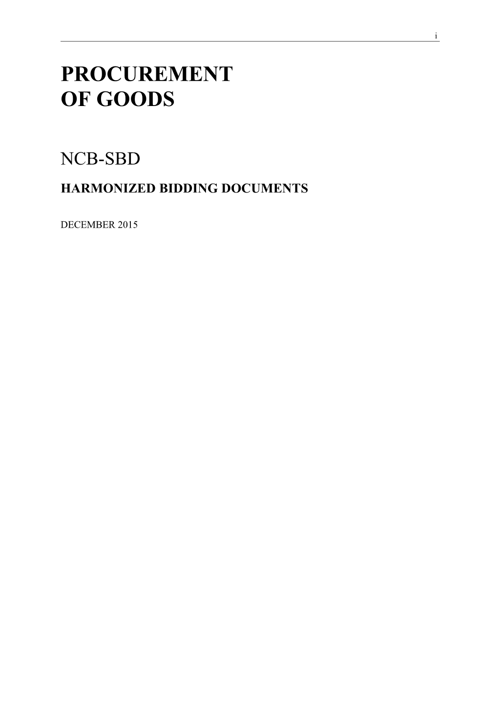 Standard Bidding Documents s14