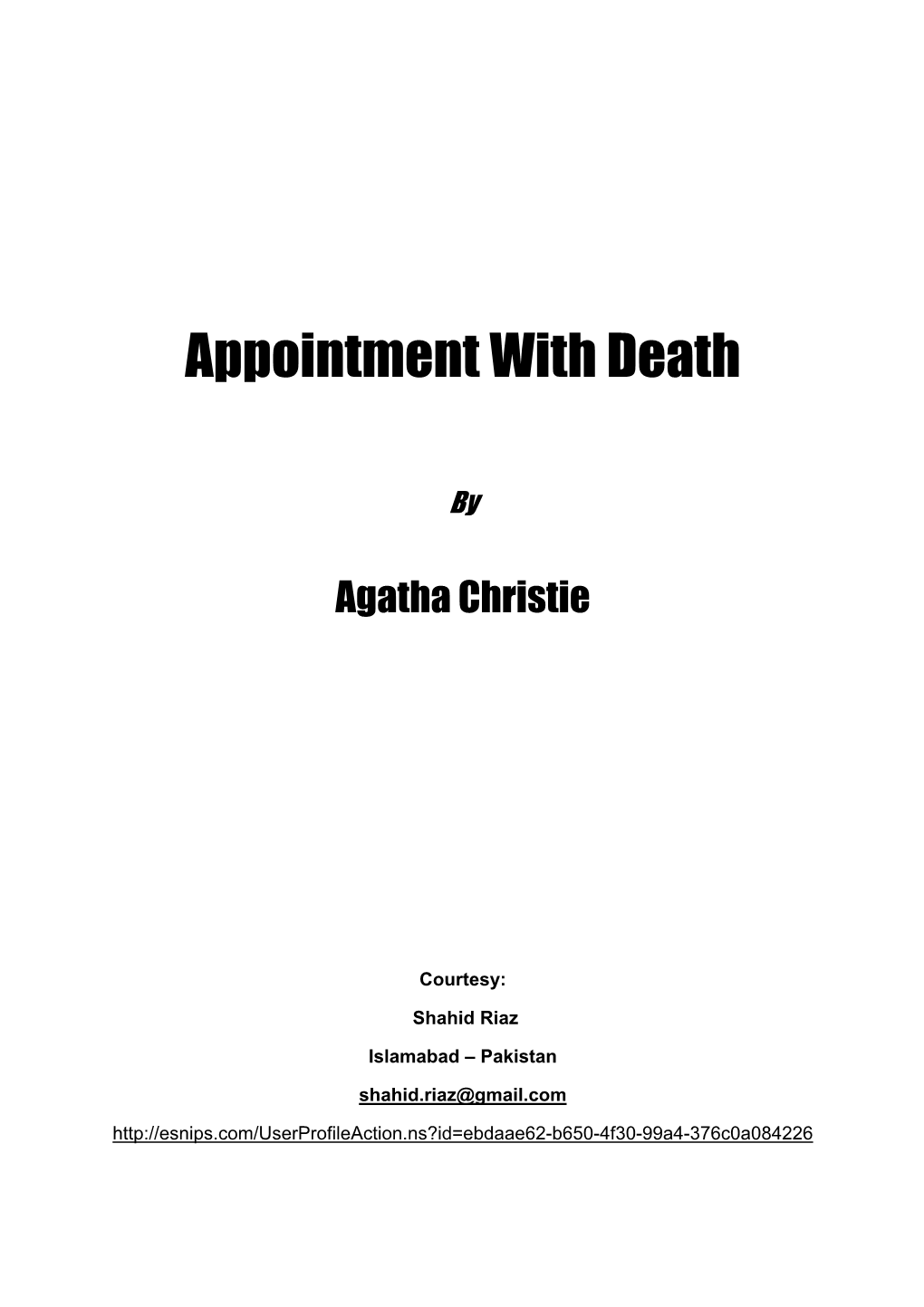 Appointment with Death