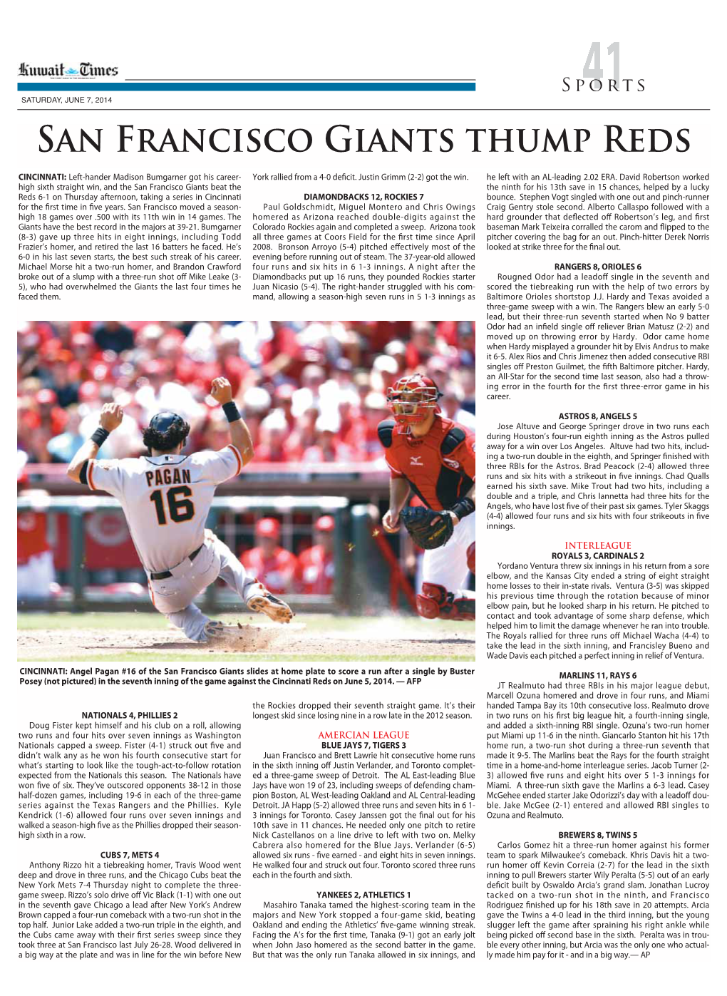 San Francisco Giants Thump Reds