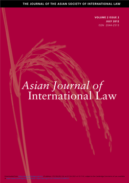 International Law Asian Journal Of