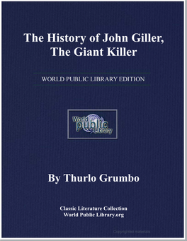 The History of John Giller, the Giant Killer