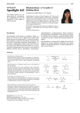 Diiodomethane: a Versatile C1 Building Block