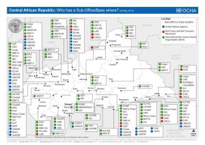 Central African Republic: Who Has a Sub-Office/Base Where? (05 May 2014)