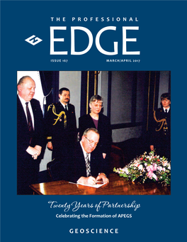 Twenty Years of Partnership Celebrating the Formation of APEGS