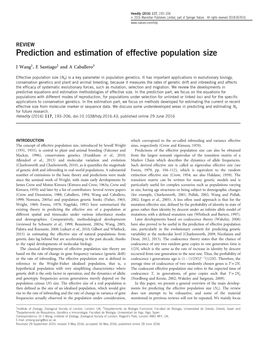 Prediction and Estimation of Effective Population Size