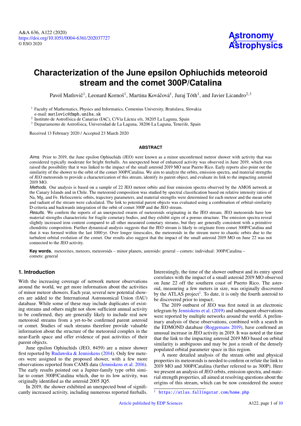 Characterization of the June Epsilon