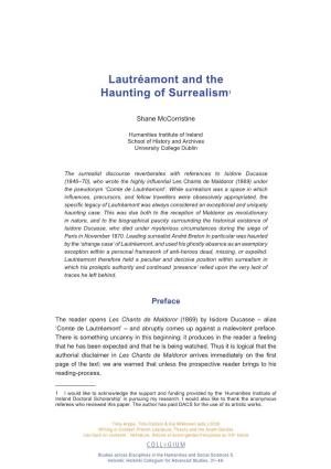 Lautréamont and the Haunting of Surrealism1