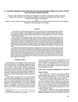 41. Jurassic Sedimentation History of Site 534 (Western North Atlantic) and of the Atlantic-Tethys Seaway1